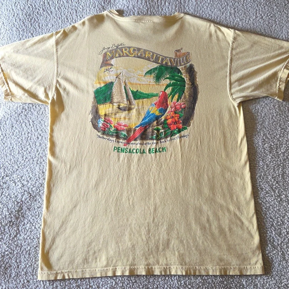 Margaritaville Florida Short Sleeve Garmet Dyed Comfort Colors Pocket T-shirt - Picture 5 of 6
